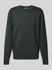 Casual Friday Sweatshirt met ribboorden, model 'Sebastian' Donkergroen