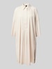 Marc Cain Knielanges Hemdblusenkleid mit 3/4-Arm Sand
