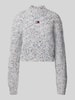 Tommy Jeans Strickpullover mit Stehkragen Offwhite