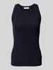 Marc O'Polo Shaped Fit Tanktop aus Ripp-Jersey mit Rundhalsausschnitt Marine