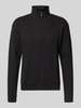 BOSS Regular fit sweatshirt van katoenmix Zwart