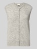 Milano Italy Strickweste mit Rundhalsausschnitt und Knopfleiste Hellgrau