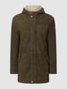 Milestone Parka aus Ziegenvelours Modell 'Pinto' Olivgrün