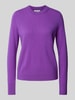 Jake*s Casual Gebreide pullover met ribboorden Violet