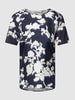 MaxMara Leisure Blouseshirt met all-over motief, model 'FAGUS' Marineblauw