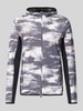 EA7 Emporio Armani Sweatjacke mit Label-Print Modell 'VIGOR' Mittelgrau