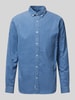 MCNEAL Freizeithemd mit Button-Down-Kragen Jeansblau