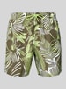 BOSS Relaxed Fit Badeshorts mit Label-Badge Modell 'Piranha' Khaki