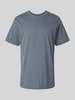 Superdry T-shirt met geribde ronde hals Middengrijs
