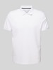 Tom Tailor Poloshirt in unifarbenem Design mit Label-Stitching Weiss