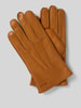Hestra Handschoenen met labeldetail, model 'Edward' Cognac