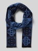 Christian Berg Men Sjaal van viscose met logomotief Marineblauw