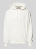 CHAMPION Hoodie mit Label-Stitching Offwhite