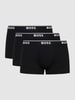 BOSS Trunks mit elastischem Logo-Bund im 3er-Pack Black