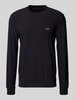 Guess Sweatshirt mit Label-Badge Black