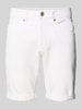 Petrol Slim Fit Jeansshorts im 5-Pocket-Design Modell 'JACKSON' Weiss