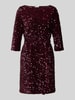 Vila Minikleid mit Paillettenbesatz Modell 'FAITH' Pflaume