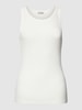 Fransa Tanktop in Ripp-Optik Modell 'Hizamond' Offwhite