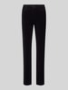 Christian Berg Woman straight fit jeans van katoenmix in corduroy look Zwart