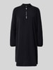 Marc Cain Knielanges Kleid mit geripptem Stehkragen Black