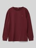 Tommy Hilfiger Teens Shirt met lange mouwen en labelstitching Bordeaux