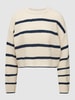 Only Korte gebreide pullover in riblook Wit