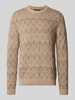 Jack & Jones Premium Strickpullover mit gerippten Abschlüssen Modell 'EDDIE' Offwhite