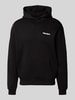 REVIEW Hoodie mit Label-Print Black