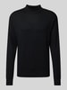 Scotch & Soda Strickpullover mit Stehkragen Modell 'CORE' Black