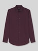 BOSS Regular Fit Businesshemd aus Baumwoll-Mix Bordeaux