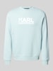 Karl Lagerfeld Sweatshirt mit Label-Print Hellblau