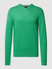 Tommy Hilfiger Strickpullover mit V-Ausschnitt Modell 'PIMA' Gruen