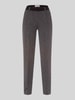 Raphaela By Brax Slim fit broek van materiaalmix met viscose Antraciet