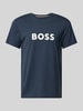 BOSS T-Shirt mit Label-Print Dunkelblau