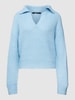Gina Tricot Strickpullover mit Zopfmuster Modell 'LOTTIE' Hellblau