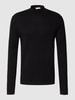 Tiger Of Sweden Longsleeve mit geripptem Rundhalsausschnitt Modell 'Tern' Black