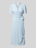A-view Midi-wikkeljurk, model 'Peony' Lichtblauw