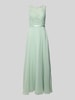 Luxuar Abendkleid mit Strasssteinbesatz Hellgruen