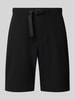 JAKE*S STUDIO MEN Shorts mit Gürtel und Gesäßtaschen Black