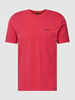 BOSS Green T-shirt met labelprint Roze
