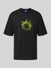 Hugo Blue Regular Fit T-Shirt aus reiner Baumwolle Black