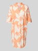 OPUS Knielanges Tunikakleid mit 1/2-Arm Modell 'Wiara' Orange