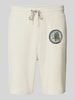CARLO COLUCCI Regular Fit Shorts mit Label-Patch Beige