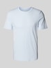 s.Oliver RED LABEL Regular Fit T-Shirt aus reiner Baumwolle mit gummiertem Label Print Hellblau