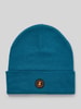 SAVE THE DUCK Muts in gebreide look met logo-applicatie, model 'Lou' Jeansblauw