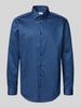 Jake*s Regular fit zakelijk overhemd met kentkraag Jeansblauw