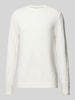 Jack & Jones Strickpullover mit Rundhalsausschnitt Modell 'OTTO' Offwhite