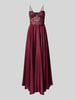 Laona Abendkleid mit Pailletten und Perlen Bordeaux