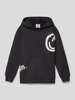 Staccato Hoodie met statementprint, model 'JAN' Zwart