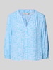 Tom Tailor Denim Loose Fit Bluse mit Allover-Muster Hellblau
